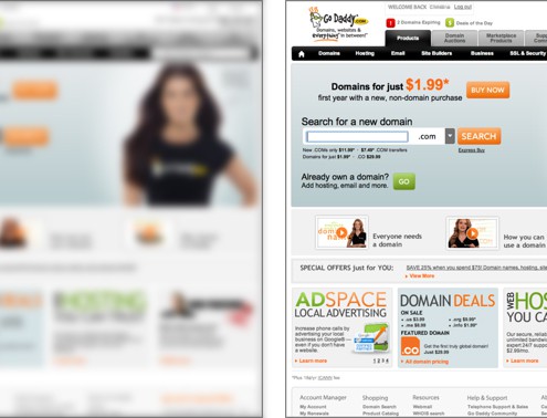 Godaddy Blur Test