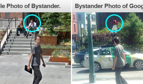 Google Maps bystander