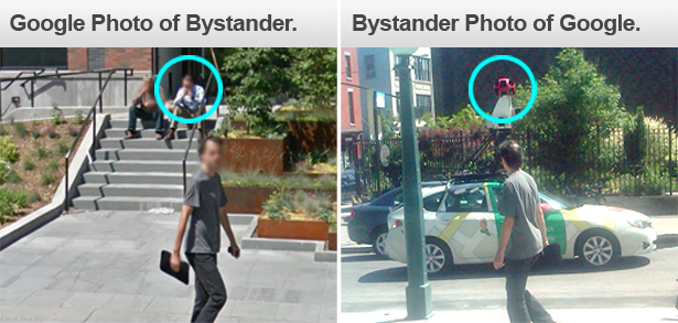 Google Maps bystander
