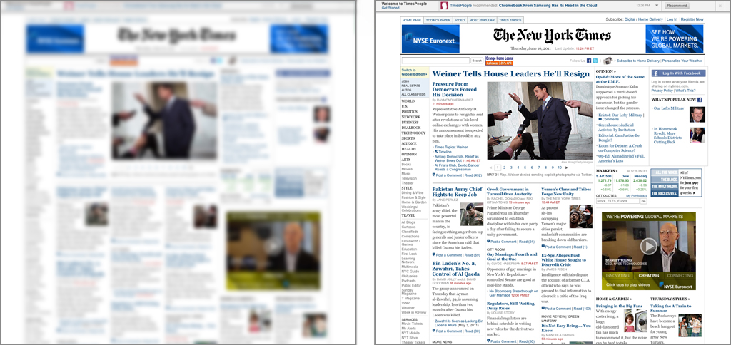 NY Times Blur Test