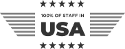 100% staff in the usa