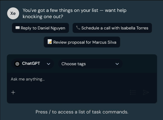 chat elememts of sales AI software