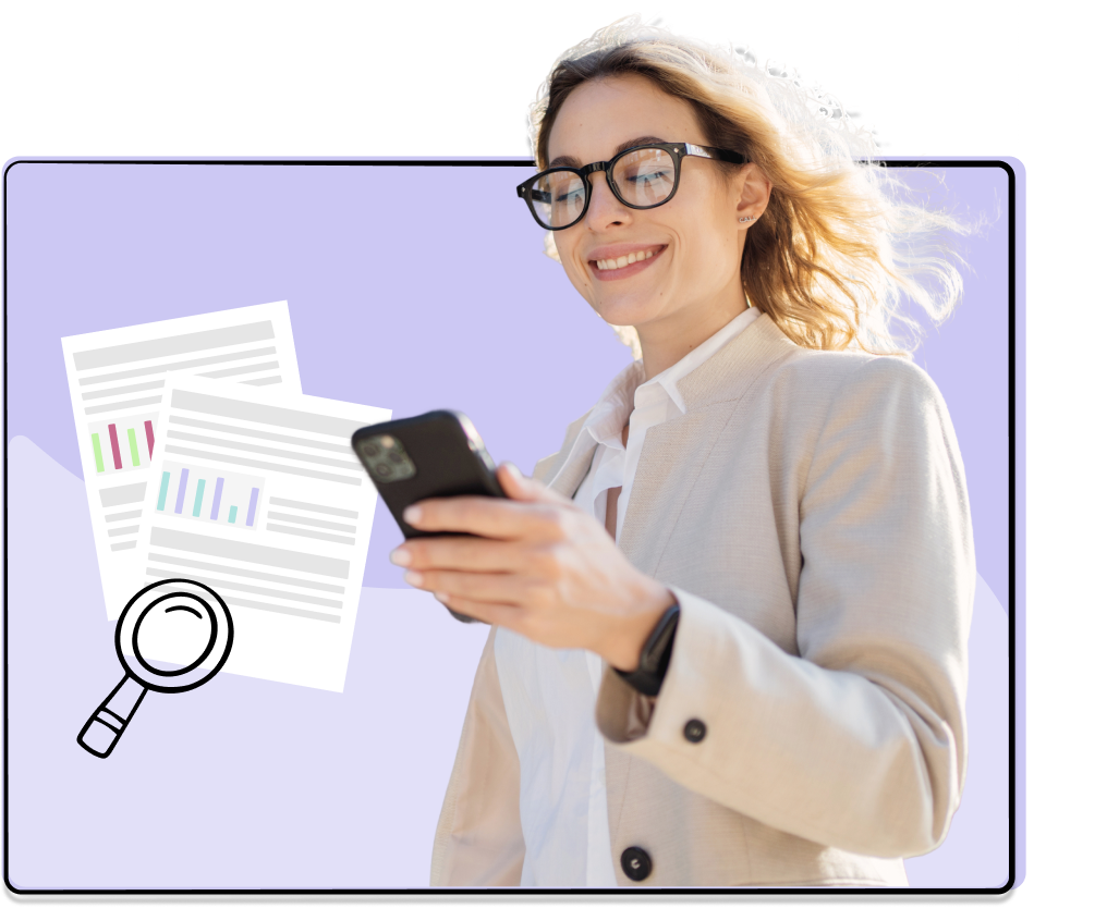 1 person looking at a phone and the benefits of UX design