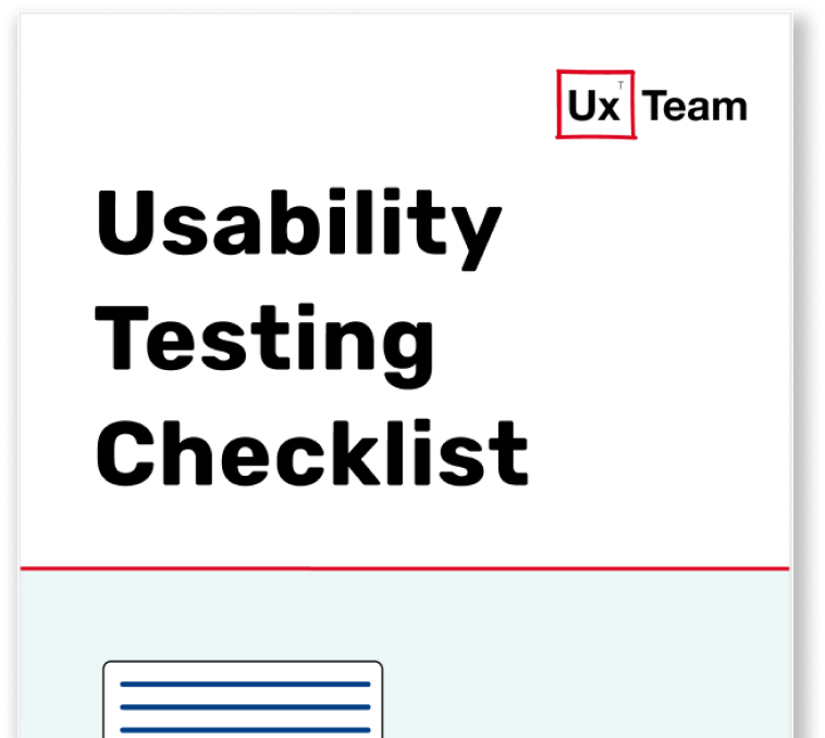Usability testing checklist cover